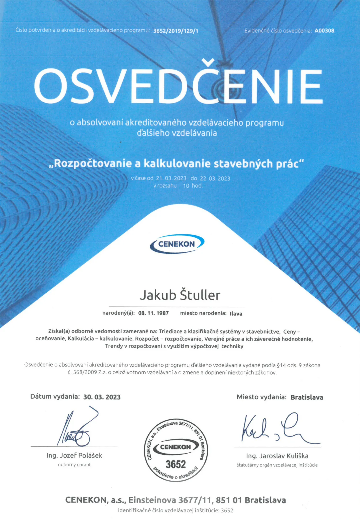 certifikát úrs a sw kros